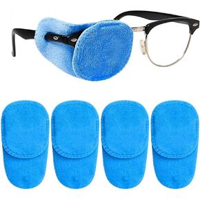 4 قطع من رقعات العين للأطفال، رقعة عين طبية ناعمة للنظارات، رقعة عين كسولة للأولاد والبنات، معالجة الحول الحول لتغطية كلتا العينين، أزرق in Kuwait