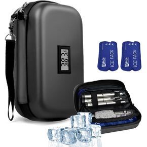 Insulin Cooler Travel Case, Refrigerated Medicine Travel case for Insulin with Real-time Temperature Display, All-Day Insulin Cooler Travel Case TSA Approved