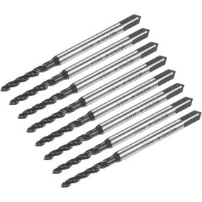 uxcell 8pcs Metric Spiral Flute Thread Taps, M4 x 0.7 H2 Screw Threading Tap, Nitride Coated 6542 High Speed Steel Machine Tapping Tools for Machinist Repair