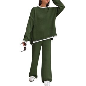 LILLUSORY 2 Piece Knit Lounge Sets Womens Matching Sweater Sets