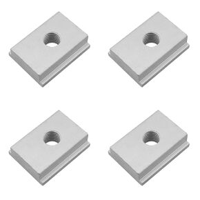 4PCS Silver T-Track Slider Sliding Nut T Slot Nut M8 T Slot Nut Furniture Nuts for Profile Woodworking Tool Slot Fastener