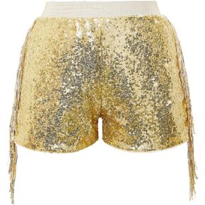 Women Shorts Tessel Sequin Sparkle Short Pants Ladies Birthday Party Shorts Halloween Clothes