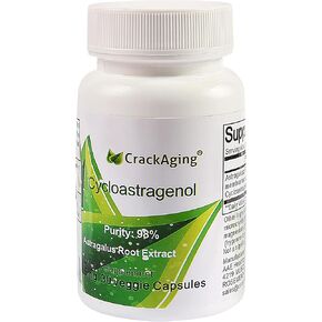 Crackaging Super-Absorption Cycloastragenol 98% 5mg 120 caps Anti-Aging reactivate & DNA Cell Telomerase Supplements Strength Faction Longevity Classic and Affordable Formula
