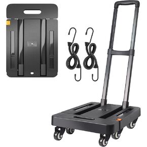Crysta Lemon Heavy-Duty Dolly Cart - Versatile Folding Hand Truck with Secure Button Lock - Compact Foldable Moving Cart