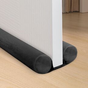 Huli Door Draft Stopper Adjustable Door Stoppers for Bottom of Door Under Door Draft Stopper Thick Foam Under Door Weather Stripping Door Gap Filler-Blocks Cold Air & Noise (Grey, 36 inches)