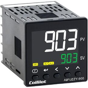 PID Temperature Controller, Coiliiot Voltage AC100-240V, LCD Display, Relay & SSR Dual Output, Dual Alarm Output, PID Thermostat with K Thermocouple, Panel Size 72mm*72mm