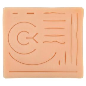 EISCO Practice Suture Pad - Premium, Life-Like Plastic Suture Pad with Common Cuts & Lacerations - Designed by Physicians