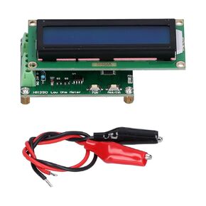 Walfront HR390 Low Resistance Ohmmeter Milliohm Meter Milli Ohmmeter Measure Resistance Capacitance High Accuracy 0~120Ω 10pf~20000uf with 2 clips