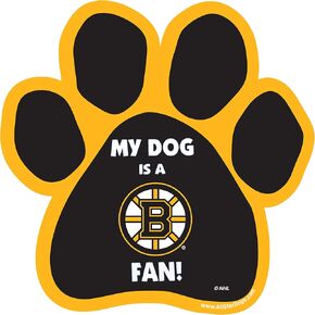 All Star Dogs NHL Boston Bruins Paw-Shaped Magnet, One Size, Black
