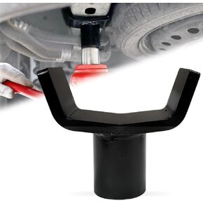 Axle Saddle Adapter for 12t Bottle Jack, Safe Steel Bottle Jack Adapter Lifting Saddle for 3 Inch and 4 Inch round|square Axle Tube, Fits1.65Inch(42mm) or Smaller Diameter Bottle Jack Shaft Saddles