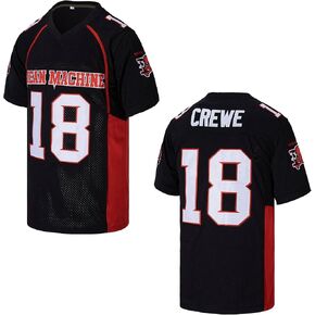MEAN MACHINE Men's #18 Paul Crewe The Longest Yard Movie American Football Jersey Stitched Size XL Black
