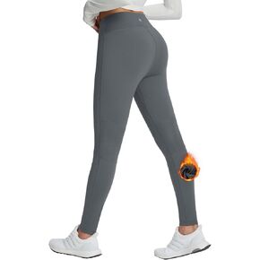 BALEAF Women's Fleece Lined High Waisted Leggings 27'' Tummy Control Thermal Warm Winter Tights Ski Hiking Workout Pants