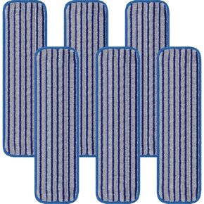 6 Packs Microfiber Cleaning Mop Pads, Reusable Washable Floor Cleaning Wet Pad Replacement for Hard Surface Laminate Wood, Fit for Bona Family of Mops,ATDSS76001B