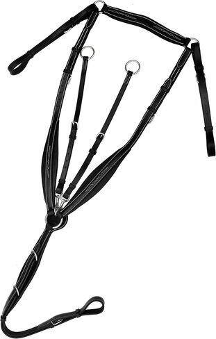 Designer Soft Linned Anatomic English Breastplate With Running Attachment for Horses | Premium Leather English Breast Collar For Horses in Kuwait