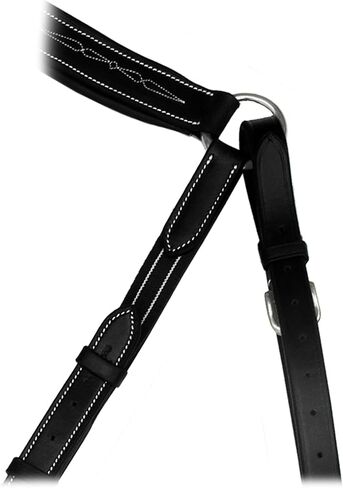 Designer Soft Linned Anatomic English Breastplate With Running Attachment for Horses | Premium Leather English Breast Collar For Horses in Kuwait