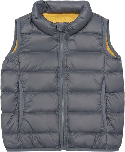 solomate Boys Winter Down Vest Puffy Stand-up Collar Light Children's Jacket in Saudi Arabia