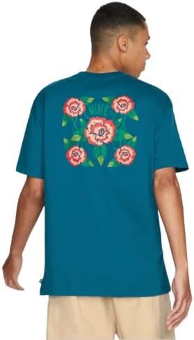 Nike SB Mosaic Roses Tee (as1, Alpha, xx_l, Regular, Regular, Turquoise) in Saudi Arabia