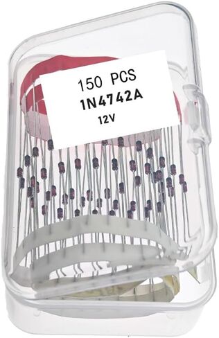 1N4742A، 1N4742a، 12V 1N4742A، 12V 1N4742a، 1N4742A 12V، 1N4742A ديود، صمامات ثنائية محورية 1 وات 12 فولت 12 فولت (150 قطعة) in Saudi Arabia