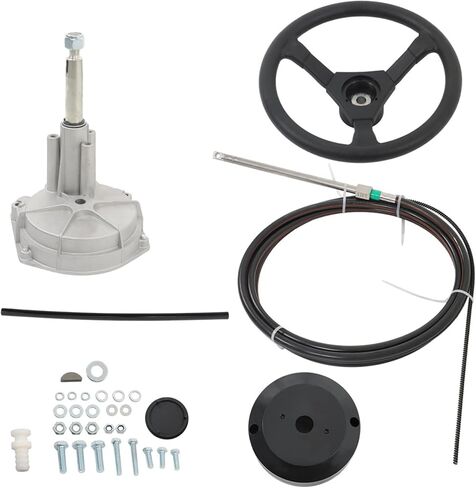 WFLNHB Outboard Steering System Mechanical Boat Rotary Steering Kit, 17 Outboard Steering Cable, Turbine Steering System in Saudi Arabia