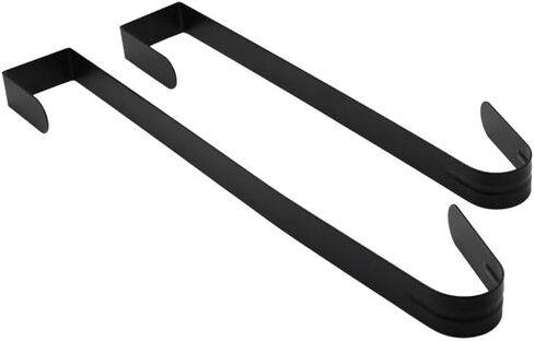 Christmas Wreath Hooks, Black Hooks Behind The Door, Decorated with Metal Wreath Hooks, Measuring 38cm in Length in Black (2 pcs) in Saudi Arabia