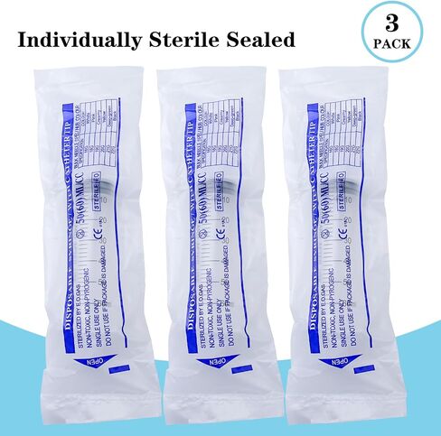 60ml Syringe with Cap, Syringes without Needle for Liquid, Scientific Labs, Measurement, Pet Feeding ,Ink Refilling ,Oil or Glue Applicator (3 Pack) in Saudi Arabia