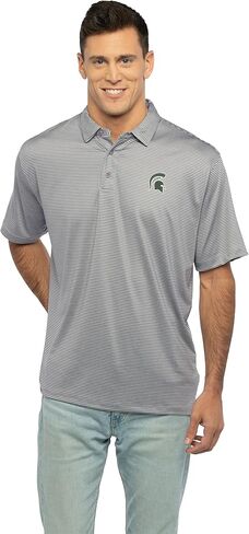 Vantage Apparel Men's College Moisture Wicking Premium Stretch Fit Striped Polo in Saudi Arabia