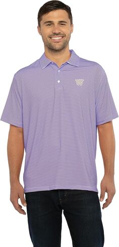 Vantage Apparel Men's College Moisture Wicking Premium Stretch Fit Striped Polo in Saudi Arabia