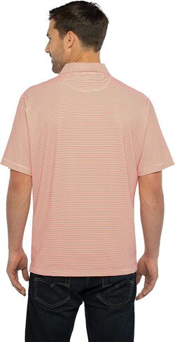 Vantage Apparel Men's College Moisture Wicking Premium Stretch Fit Striped Polo in Saudi Arabia