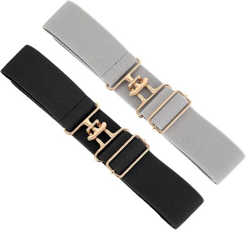 Prasacco 2 Pcs Elastic Equestrian Belt for Women, 1.5 Inch Hourse Riding Belts Adjustable Surcingle Buckle Stretchable Metal Buckle Belt Horse Riding Equipment for Horseback Riding Equestrian Sports in Saudi Arabia