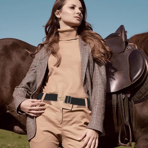 Prasacco 2 Pcs Elastic Equestrian Belt for Women, 1.5 Inch Hourse Riding Belts Adjustable Surcingle Buckle Stretchable Metal Buckle Belt Horse Riding Equipment for Horseback Riding Equestrian Sports in Saudi Arabia