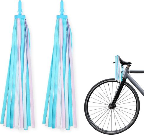 Rainbow Bike Streamers Holiday Bike Handlebar Tassels Colorful Bicycle Streamer Tassels for Bicycle Ornaments in Saudi Arabia