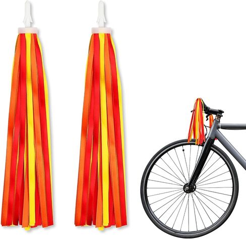 Rainbow Bike Streamers Holiday Bike Handlebar Tassels Colorful Bicycle Streamer Tassels for Bicycle Ornaments in Saudi Arabia