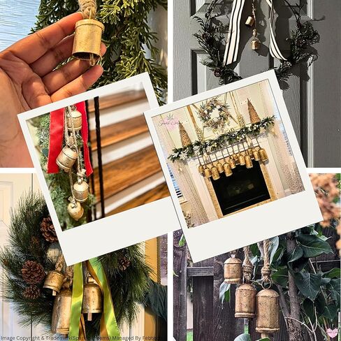 Sparkle Dreams Handmade Cone,Cylinder Vintage Brass Bell- 1.5-Inch Hanging Decorative Bells for Weddings, Festive Celebrations, and Garden Ornaments -20pcs in Kuwait