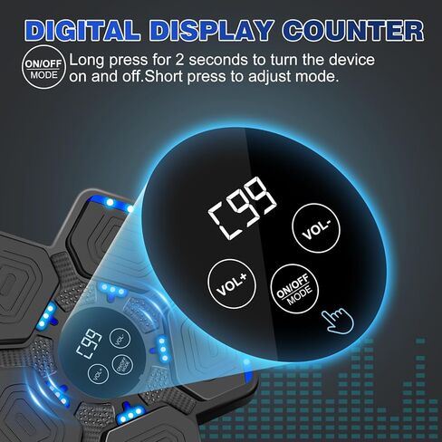 آلة ملاكمة موسيقية للنساء المراهقات والأطفال، معدات ملاكمة بلوتوث ذكية مع قفازات ملاكمة، آلة ملاكمة إلكترونية مثبتة على الحائط للتمرين في صالة الألعاب الرياضية المنزلية في الداخل in Kuwait