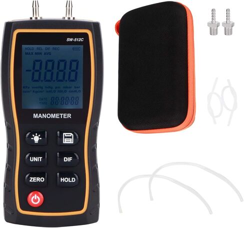 FTVOGUE Digital Differential Manometer Handheld Air Gas Pressure Gauge ±103.42KPA,Paint Coating and Wall Treatment in Saudi Arabia