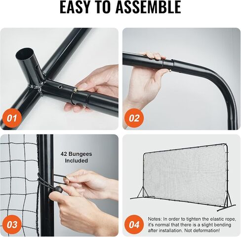 VEVOR Soccer Rebounder Net,Iron Soccer Training Equipment, Sports Football Rebounder Wall,Perfect for Backyard Practicing, Solo Training, Passing in Saudi Arabia
