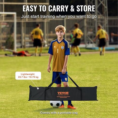VEVOR Soccer Rebounder Net,Iron Soccer Training Equipment, Sports Football Rebounder Wall,Perfect for Backyard Practicing, Solo Training, Passing in Saudi Arabia