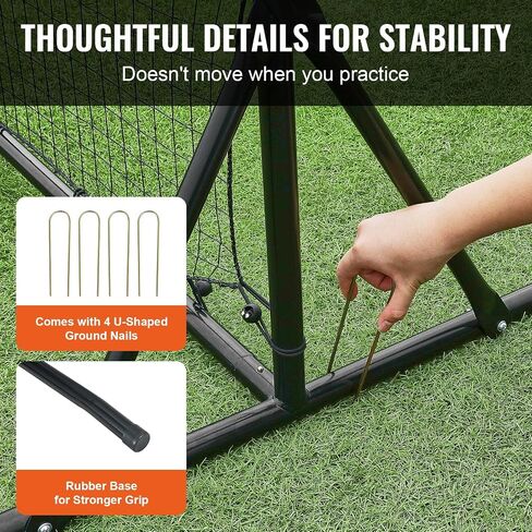 VEVOR Soccer Rebounder Net,Iron Soccer Training Equipment, Sports Football Rebounder Wall,Perfect for Backyard Practicing, Solo Training, Passing in Saudi Arabia