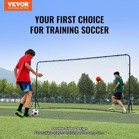 VEVOR Soccer Rebounder Net,Iron Soccer Training Equipment, Sports Football Rebounder Wall,Perfect for Backyard Practicing, Solo Training, Passing in Saudi Arabia