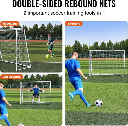VEVOR Soccer Rebounder Net,Iron Soccer Training Equipment, Sports Football Rebounder Wall,Perfect for Backyard Practicing, Solo Training, Passing in Saudi Arabia