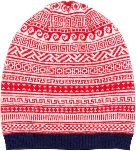 قبعة صغيرة فضفاضة مخططة من جوناثان أدلر - أحمر/كحلي in Kuwait