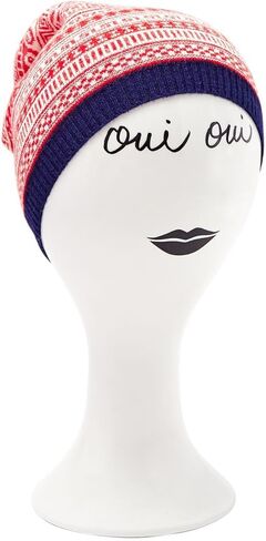 قبعة صغيرة فضفاضة مخططة من جوناثان أدلر - أحمر/كحلي in Kuwait