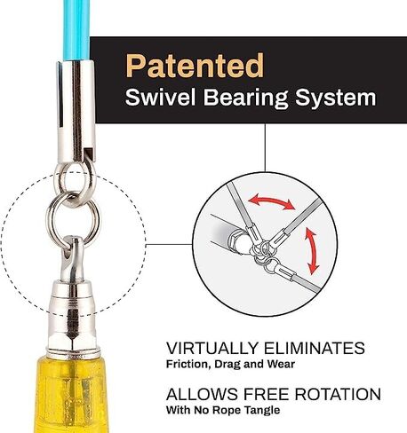 Buddy Lee Jump Ropes Rope Master Original Ball Bearing Jump Rope, 9" HD Plastic Handles. Perfect Jump Rope for Fitness, CrossFit Gym, Endurance Jumping, Cross Overs, Extreme Jumping in Kuwait