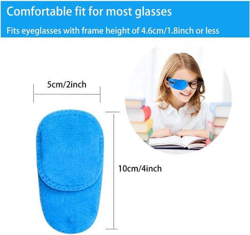 4 قطع من رقعات العين للأطفال، رقعة عين طبية ناعمة للنظارات، رقعة عين كسولة للأولاد والبنات، معالجة الحول الحول لتغطية كلتا العينين، أزرق in Kuwait