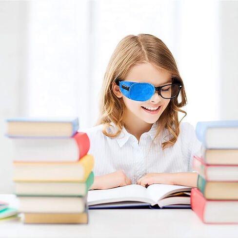 4 قطع من رقعات العين للأطفال، رقعة عين طبية ناعمة للنظارات، رقعة عين كسولة للأولاد والبنات، معالجة الحول الحول لتغطية كلتا العينين، أزرق in Kuwait