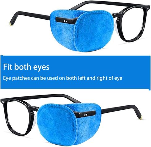 4 قطع من رقعات العين للأطفال، رقعة عين طبية ناعمة للنظارات، رقعة عين كسولة للأولاد والبنات، معالجة الحول الحول لتغطية كلتا العينين، أزرق in Kuwait