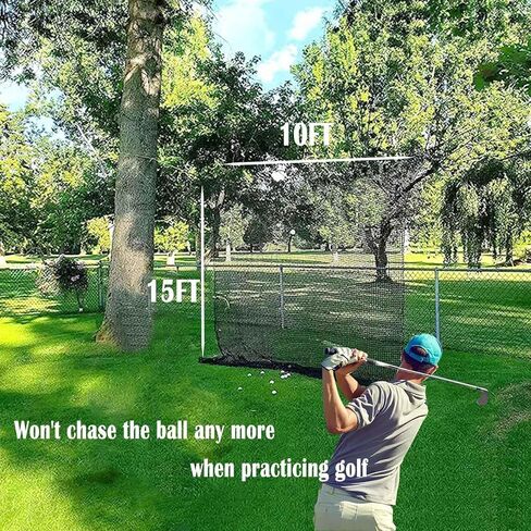 Golf Hitting Netting with Rope - Golf Netting 10FT/15FT Sports Netting for Backyard Barrier Golf Practice Netting for Garage Golf Ball Netting in Saudi Arabia