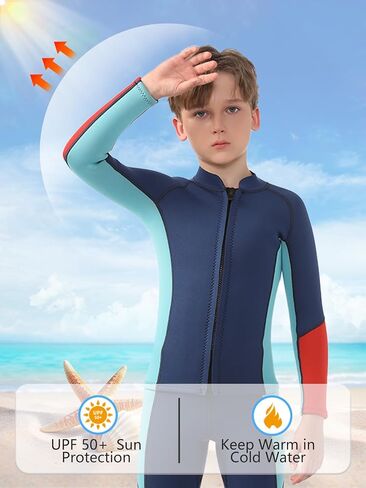 Kids Wetsuit Top Boys Wetsuit Jacket 2mm Keep Warm in Cold Water Wet Suit Top Toddler T4 3T Scuba Diving Snorkeling Swimming Paddle Boarding Kayaking in Saudi Arabia