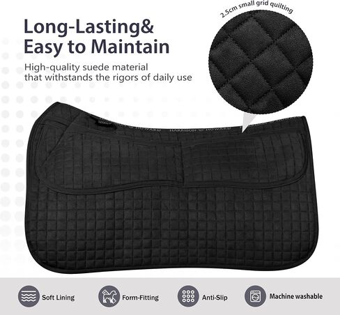 Harrison Howard Diamond Quilted Western Saddle Pad Adjustable Foam Inserts and 4 Pockets Horse Riding Pad with Added Cushioning and Comfort in Saudi Arabia