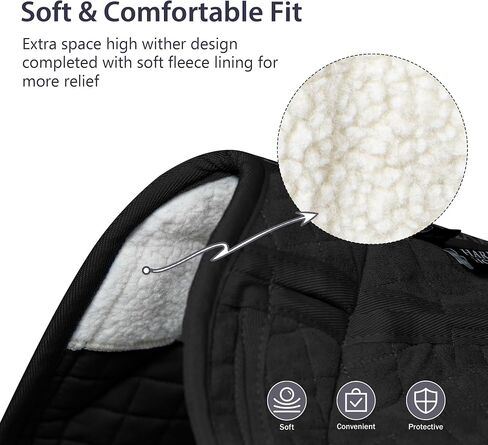 Harrison Howard Diamond Quilted Western Saddle Pad Adjustable Foam Inserts and 4 Pockets Horse Riding Pad with Added Cushioning and Comfort in Saudi Arabia